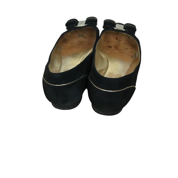 Salvatore Ferragamo Black Suede Shoes Size 8 - Picture 5 of 8